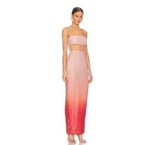Sau Lee Talia Dress - sparkly pink ombré!
